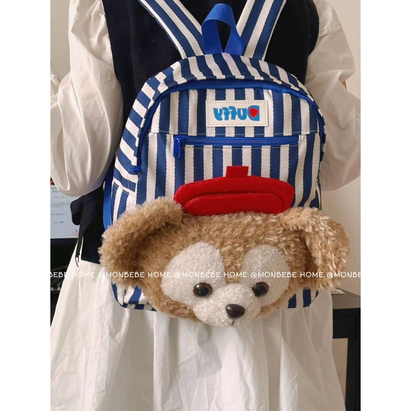 กระเป๋าหนังสือ กระเป๋าเป้สะพายหลัง ลายduffy น่ารัก กระเป๋านักเรียน ผ้าแคนวาส สําหรับผู้หญิง พร้อมส่ง