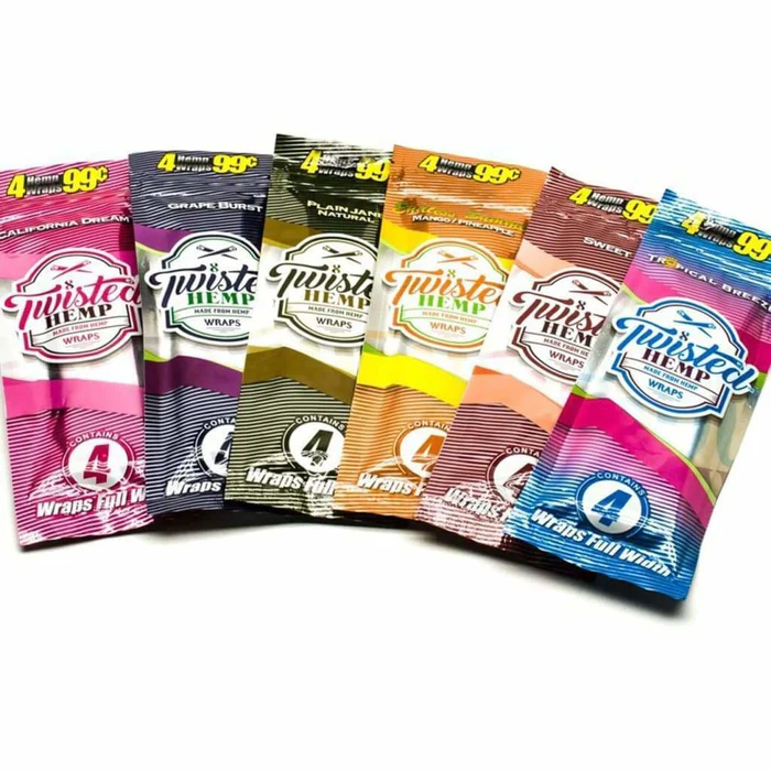 ใบม้วนกัญชง TWISTED HEMP WRAPS (4 WRAPS IN PACK) ORIGINAL PRODUCT
