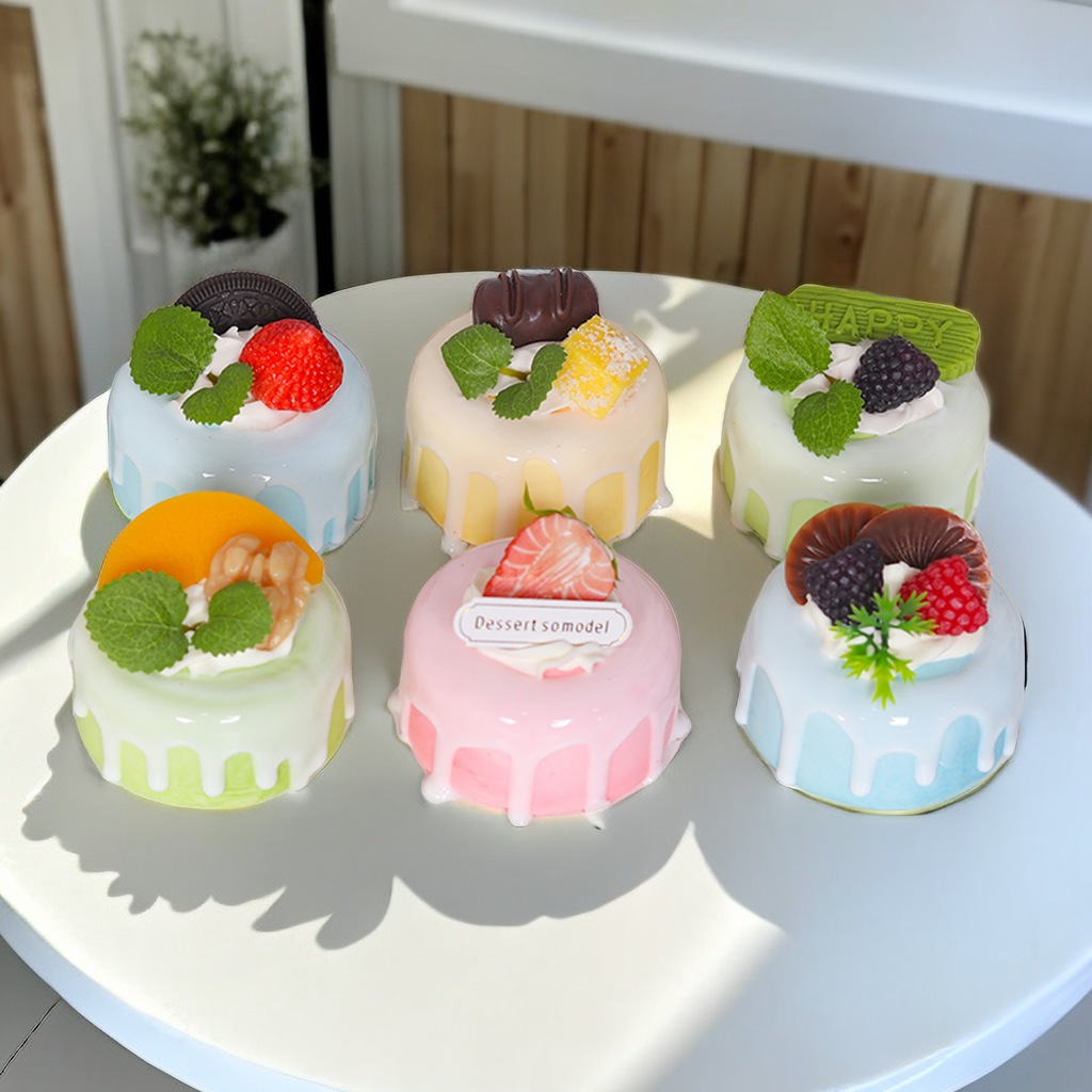 *เค้กปลอม*ส่งจากไทย เลือก6แบบ กว้าง7cm.*6.5cm.