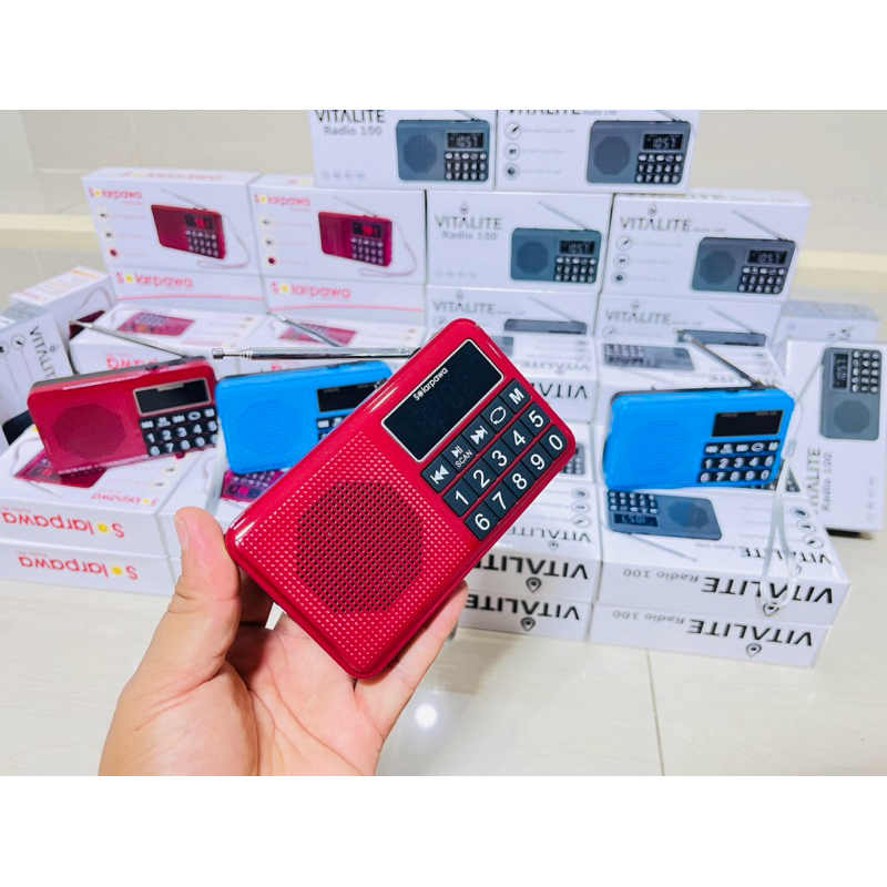 ลำโพงวิทยุ FM / USB MP3  รุ่นแบตเตอรรี่โครตทน ของใหม่แกะกล่อง เสียงดีมาก เปิดฟังยาวๆ ฟังเพลง ฟังธรรมะ บทสวดมนต์