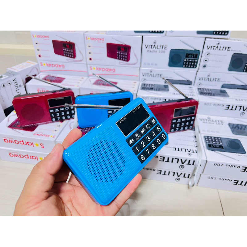 ลำโพงวิทยุ FM / USB MP3  รุ่นแบตเตอรรี่โครตทน ของใหม่แกะกล่อง เสียงดีมาก เปิดฟังยาวๆ ฟังเพลง ฟังธรรมะ บทสวดมนต์