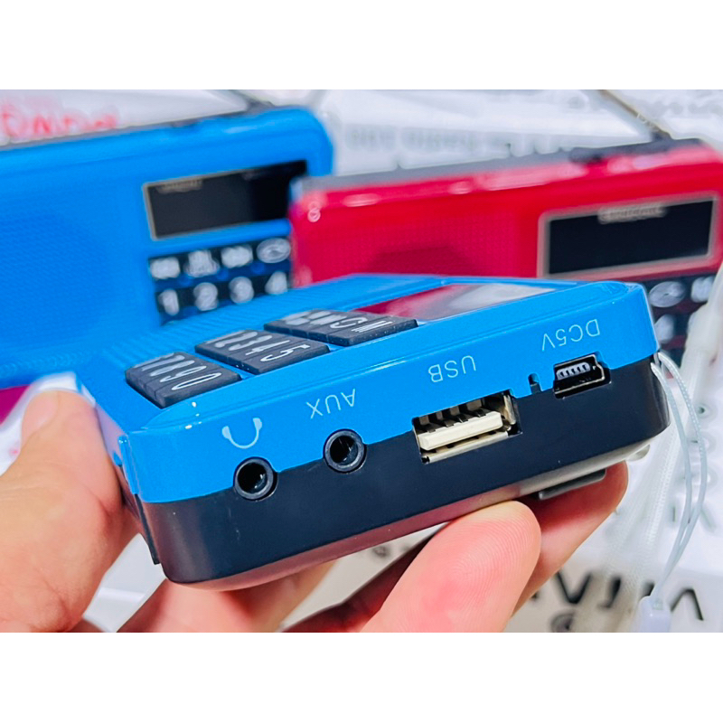 ลำโพงวิทยุ FM / USB MP3  รุ่นแบตเตอรรี่โครตทน ของใหม่แกะกล่อง เสียงดีมาก เปิดฟังยาวๆ ฟังเพลง ฟังธรรมะ บทสวดมนต์