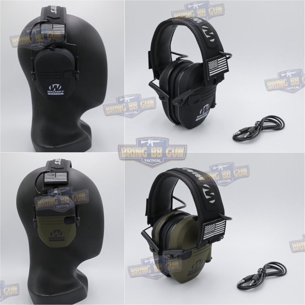 BR4 หูฟังตัดเสียง ทรง Wlaker's Razor (Patriot Series) (หูฟังตัดเสียงระบบ Electronic รุ่น W1) (Electronic Earmuffs) BR4