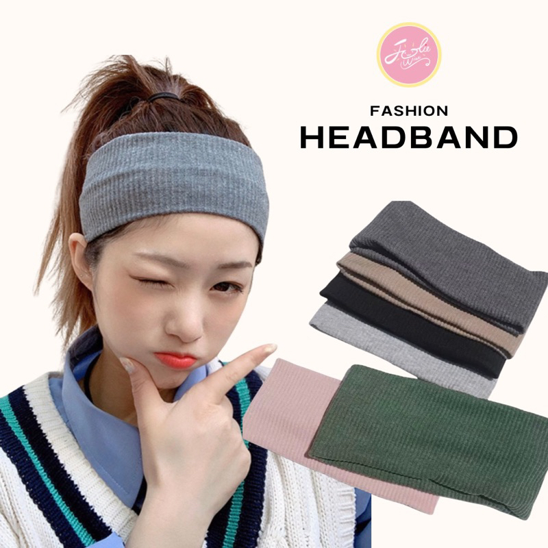 Jolie Wiwii ผ้าโพกผม ผ้าคาดผมสีพื้น