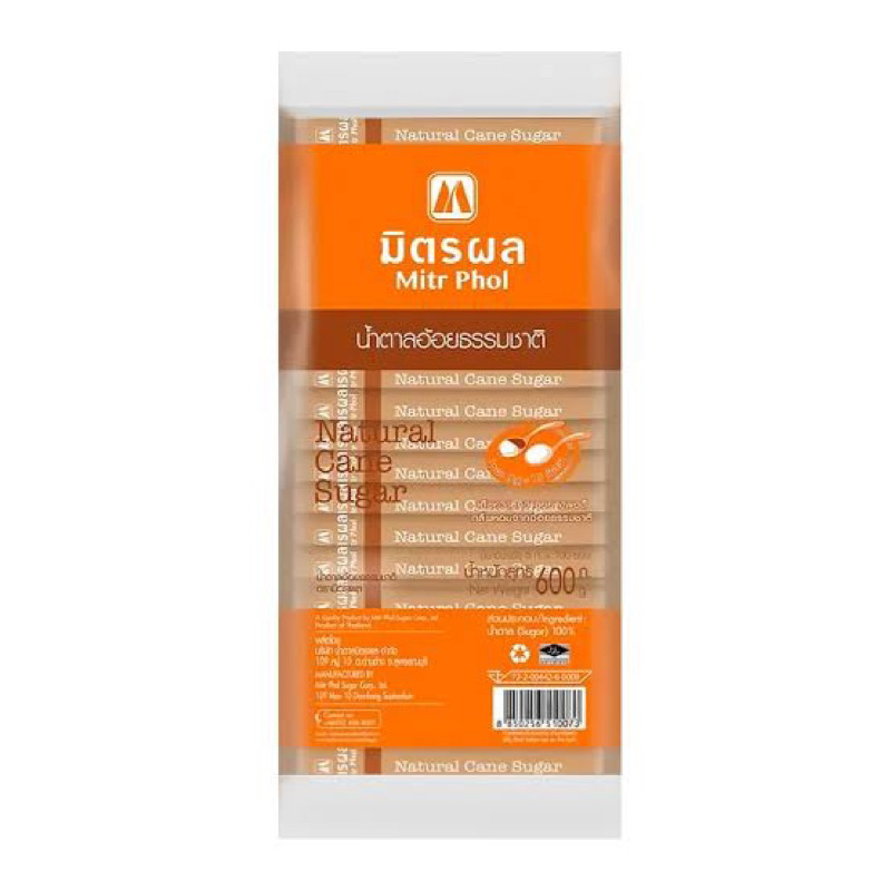 F มิตรผล น้ำตาลอ้อยธรรมชาติ 100ซอง fl natural cane sugar stick 600g.o