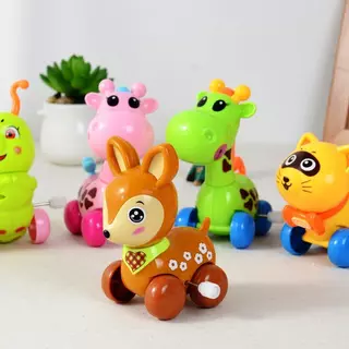 [พร้อมส่ง]ตุ๊กตาการ์ตูนไขลาน การ์ตูนรูปวัว ของเล่นไขลาน หลากหลายสีสันสวยงาม ไม่ต้องใส่ถ่าน (สุ่มสี)