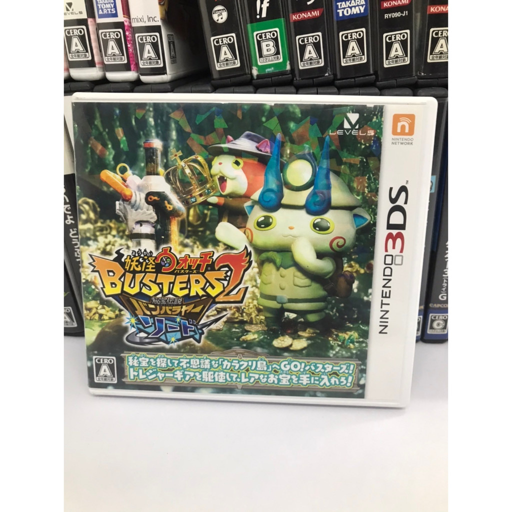 3DS แผ่นเกมส์ 3DS Yo-kai Watch Busters 2 Hihou Densetsu Banbaraya Sword แผ่นโซนญี่ปุ่น มือสอง