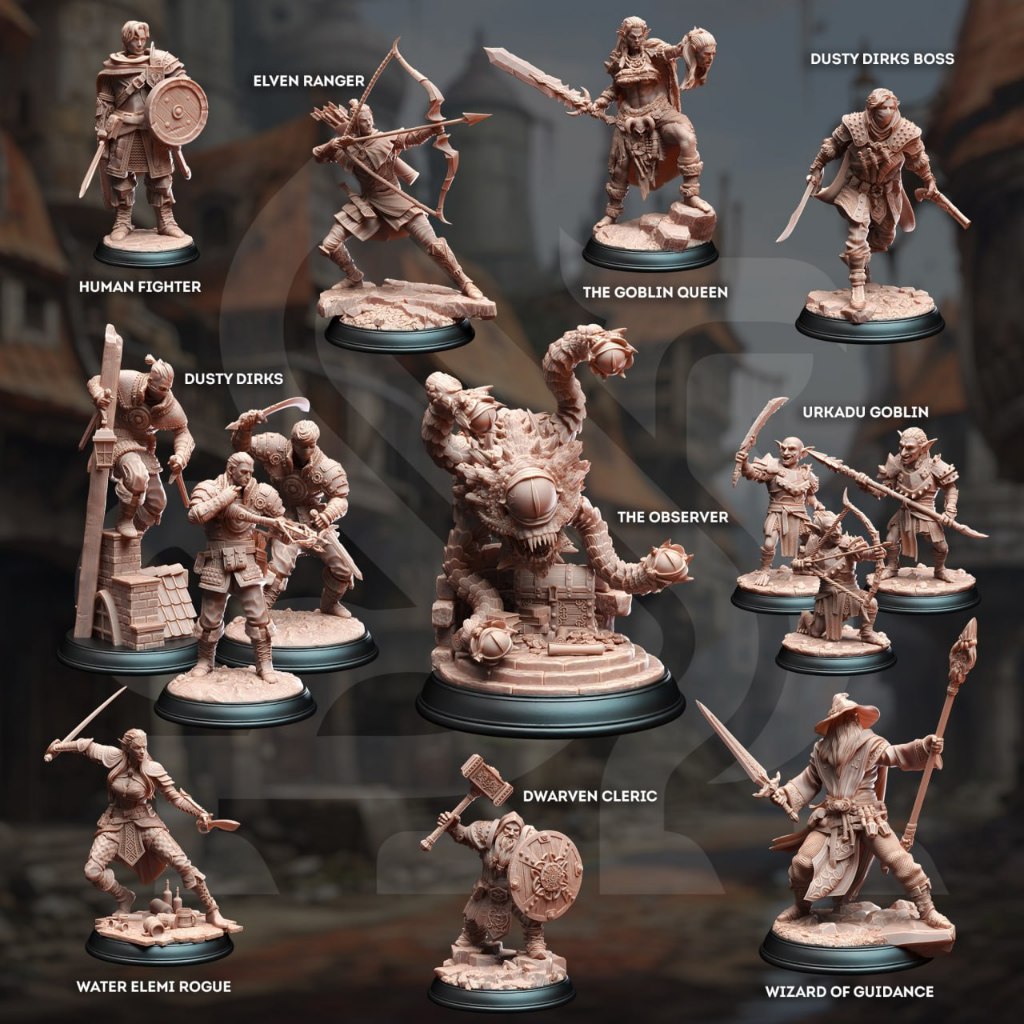 DnD Player & Monster Miniature Set (Adventure Calls)