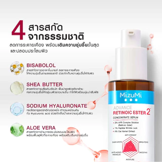 [เรตินอลเจนใหม่] MizuMi Advance Retinoic Ester Serum 30 ml ลดเลือนริ้วรอย ผิวเฟิร์มกระชับ New retinol - less irritating