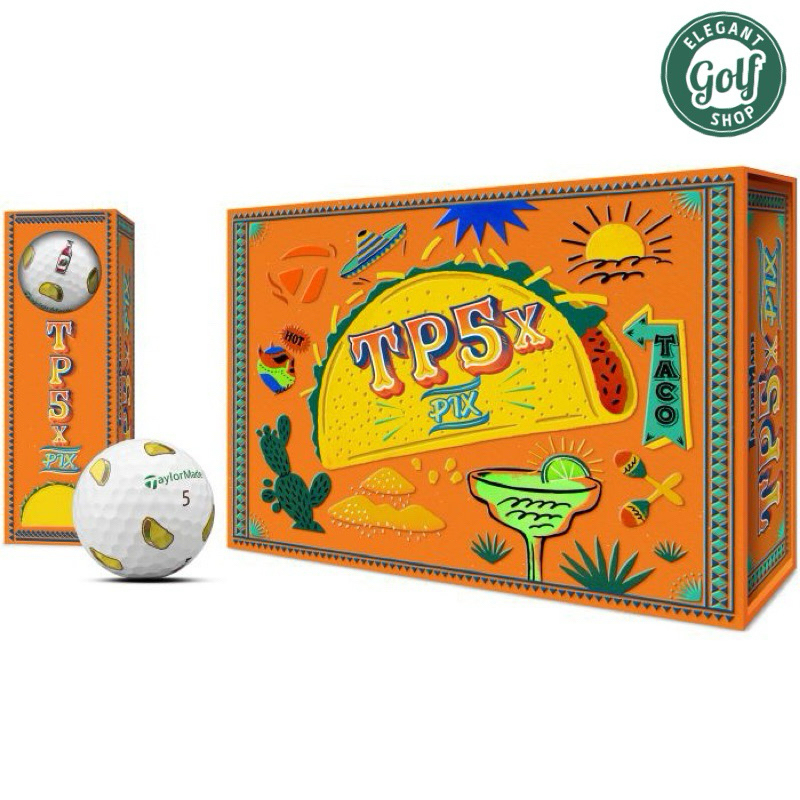 (ส่งไวที่สุดในช๊อปปี้🚚มีส่งด่วน)⛳️ลูกกอล์ฟTaylorMade TP5x Pix Taco Golf Balls
