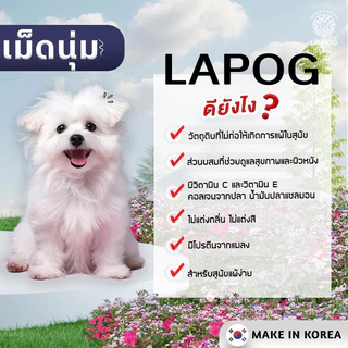 โปรแรง 3 ถุง ลดทันที 300 ! LAPOG อาหารสำหรับสุนัขแพ้ง่าย สูตรผิวหนัง อาหารเม็ดนุ่มเคี้ยวง่าย 1 กิโลกรัม MADE IN KOREA