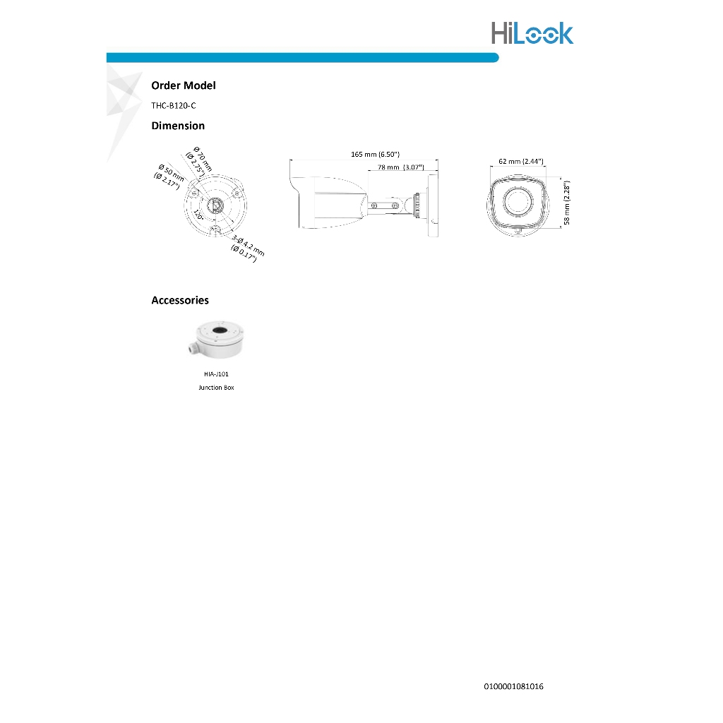 HILOOK FULL SET ชุดกล้องวงจรปิดระบบ HD 2 ล้านพิกเซล 4 CH : DVR-204G-M1(C) + THC-B120-C x 4 + อุปกรณ์ติดตั้งครบชุด