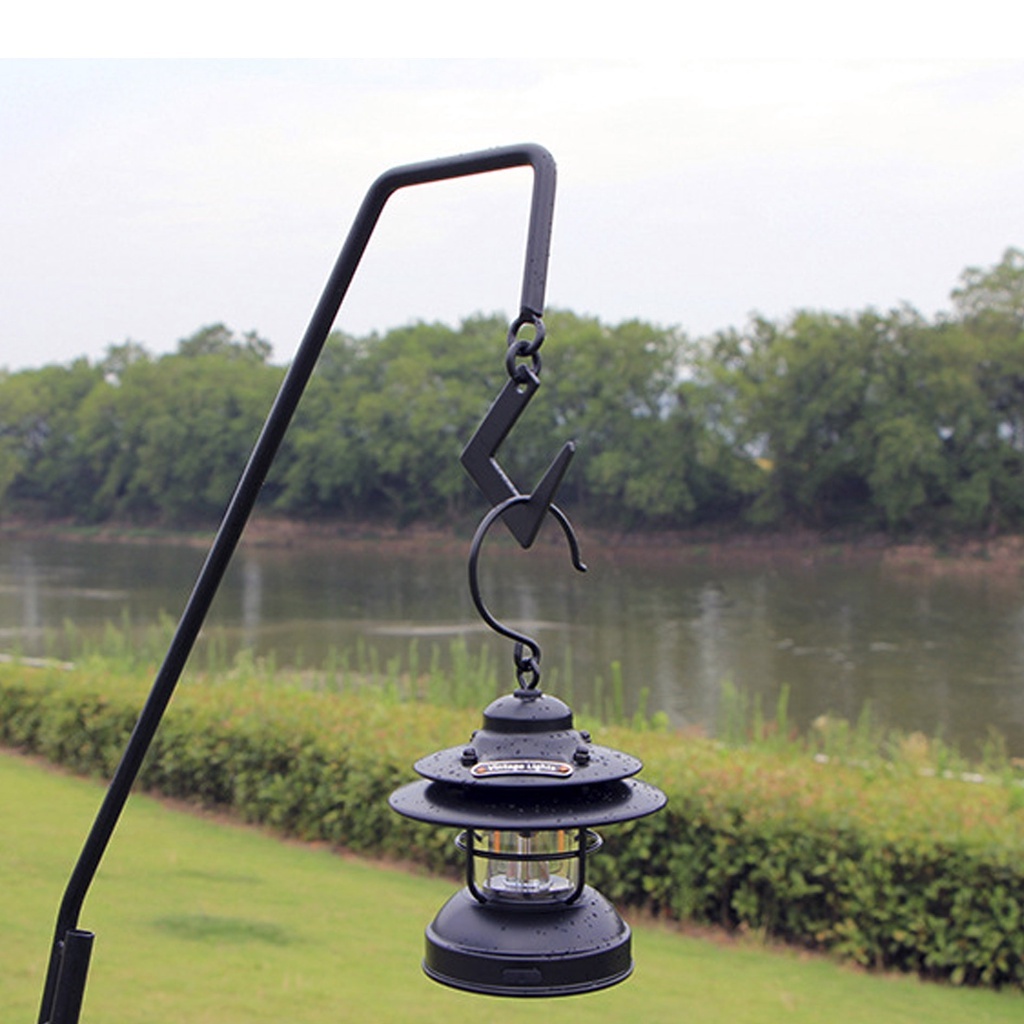 เสาแขวนตะเกียง เหล็กปักดิน แนว วินเทจ Coolcamp สีดำด้าน เสาตะเกียงวินเทจ เสาตะเกียงเจ้าพายุ เสาแขวนแบบปักดิน - รูปที่ 5