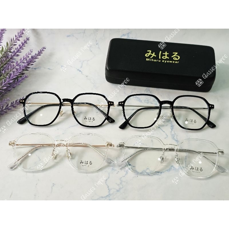 แว่นสายตา みはる (Miharu) รุ่น K1003 พร้อมเลนส์ตัดแสงสีฟ้า 🎁 ส่งฟรี 🎁