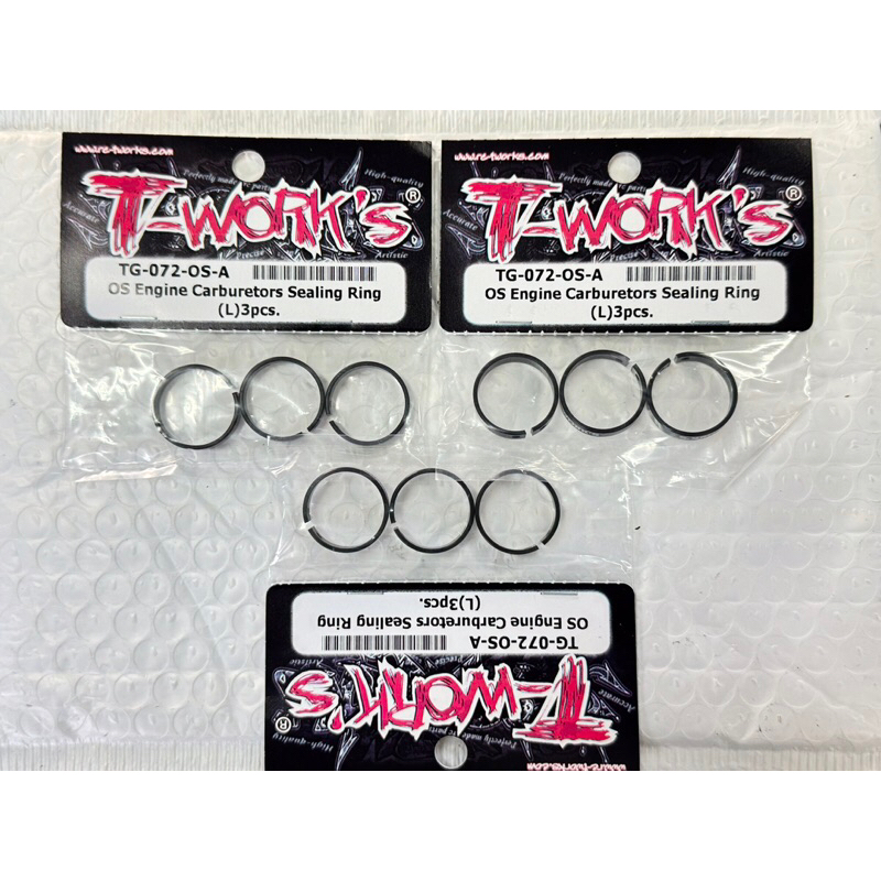 T-work’s TG-072-OS OS Engine Carburetors Sealing Ring (S/L) 3pcs.