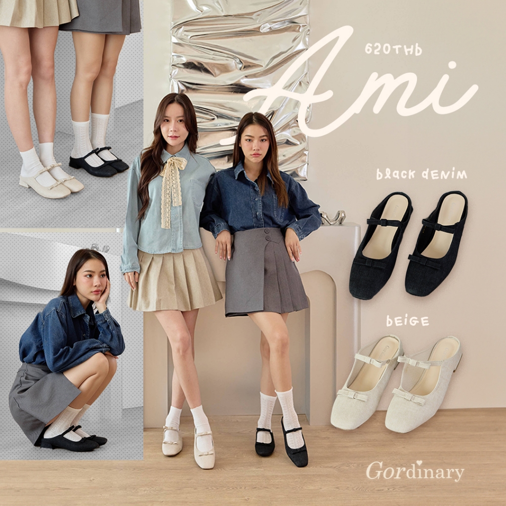Gordinary Ami แมรี่เจนโบว์ Size 36-40 *แนะนำเพิ่มไซส์หรือเทียบชาร์ต* (936-3)
