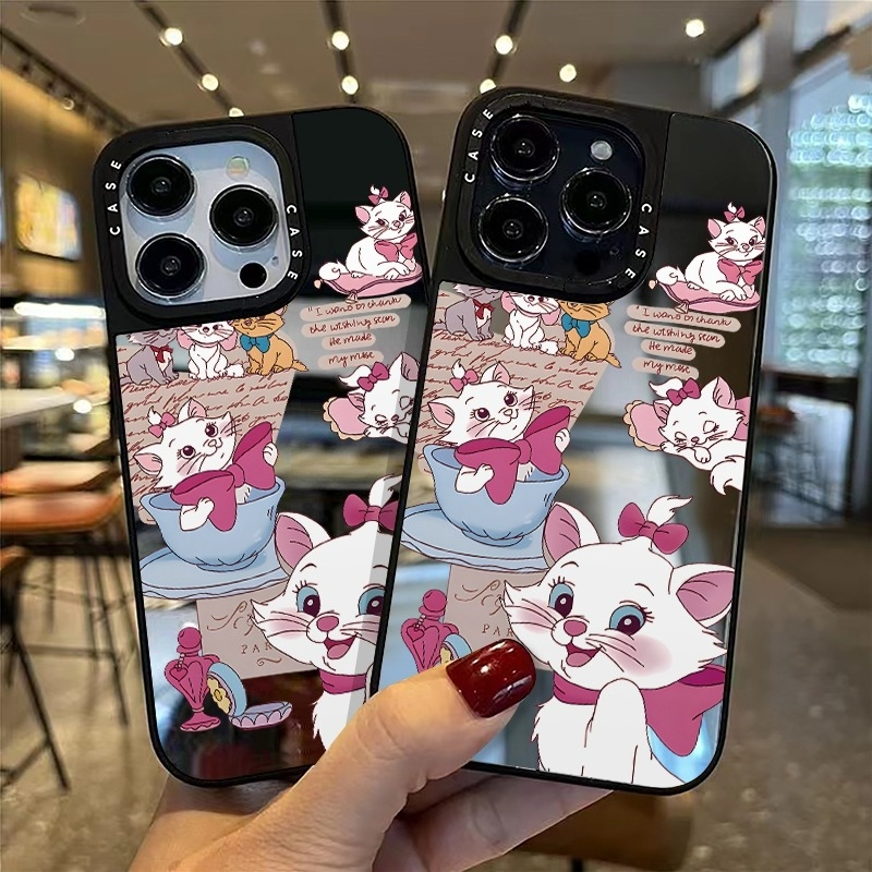 จัดส่งทันที เคสไอโฟน11/12/13/14/15 Pro max น่ารัก แมวแมรี่ที่สวยงาม Mirror Case For iPhone 11,12,13,14,15PM,13PM,14PM