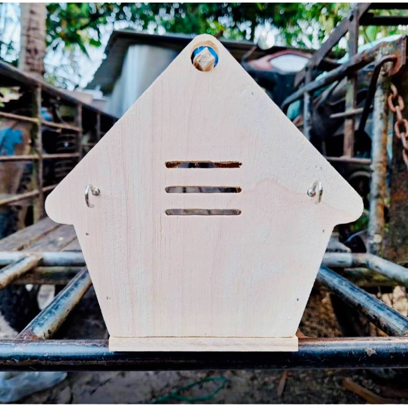 บ้านนก รังนก บ้านชูการ์ รังเพาะนก สำหรับสัตว์เลี้ยง ที่นอน ทำรัง พร้อมบันไดเชือก ไม่เคลือบสีกัดแทะได้ - รูปที่ 6