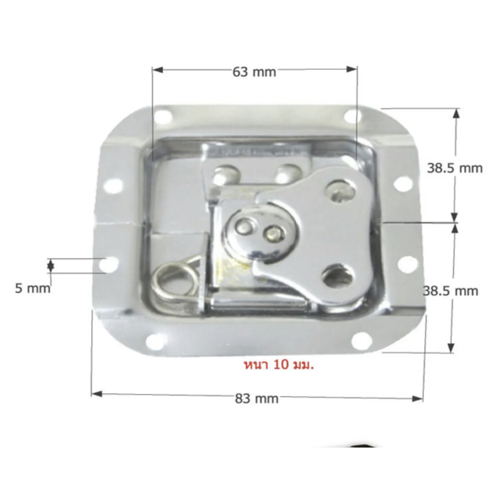ล๊อกฝา ล๊อกปีกผีเสื้อฝังขนาดเล็กกางได้ ชุบโครเมี่ยม อุปกรณ์แร็ค กล่องแร็ค กล่องใส่อุปกรณ์​ แร็คเครื่องเสียง