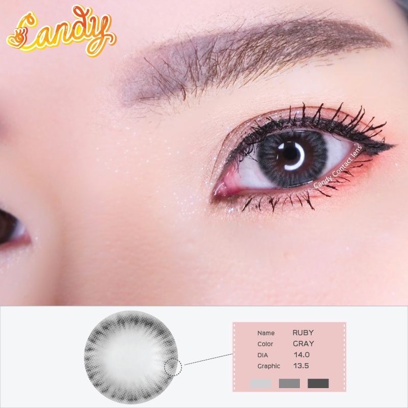 คอนแทคเลนส์ Ruby สีน้ำตาล เทา พร้อมส่งแบบปกติ และค่าสายตาสั้น 0.00- 10.00 (สายตาที่มีในลิสกดสั่งได้เลยค่า)