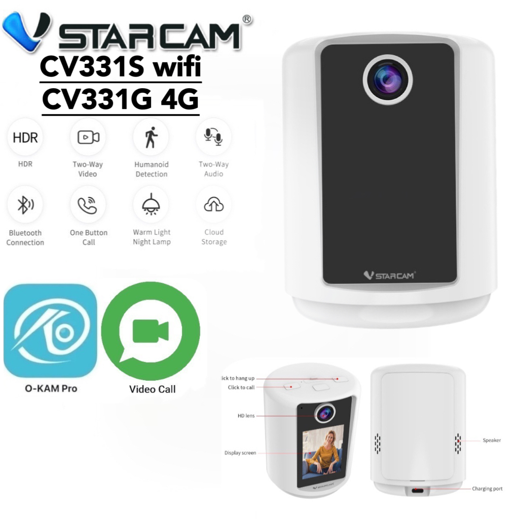 Vstarcam CV331S กล้อง WiFi FULL HD 1080p 2mp Two-Way One Click Video Call กล้องวงจรปิด โทรวีดีโอคอลไ
