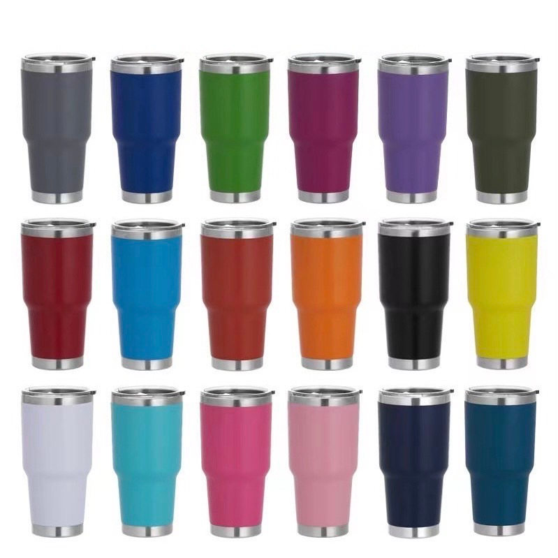 แก้วเก็บความเย็นสีพาทเทล SUS201/30oz 850ML เก็บร้อน-เย็นได้ 8ชม-12ชม