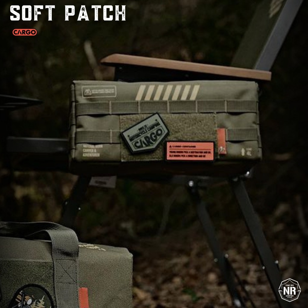 CARGO CONTAINER SOLID PATCH, SOFT PATCH แผ่นแปะ ตกแต่ง ตีนตุ๊กแก ลายสวย by Jeep Camping