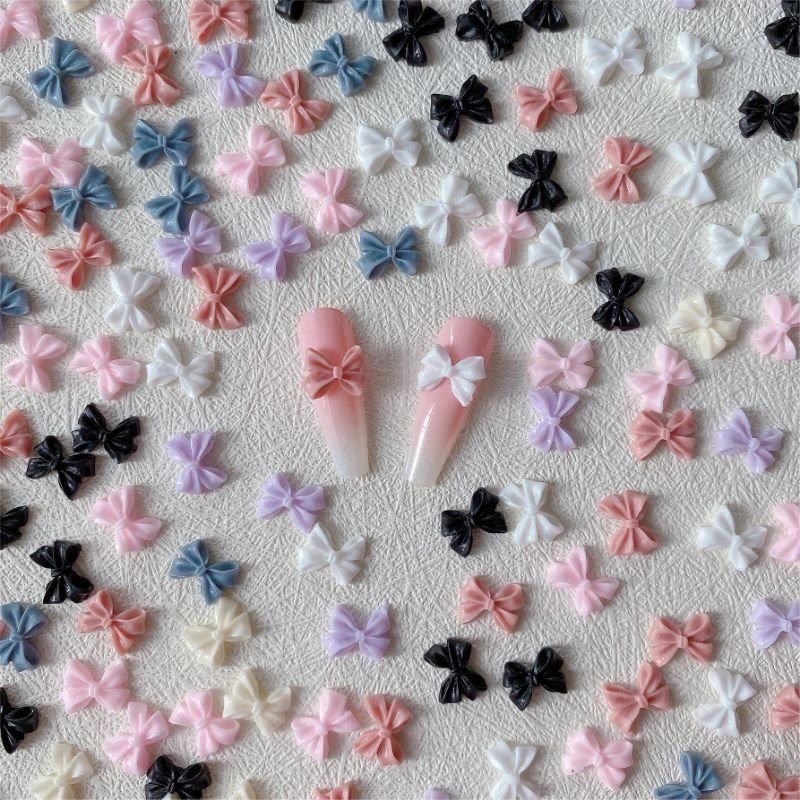 อะไหล่ติดเล็บ อุปกรณ์ตกแต่งเล็บ โบว์ตกแต่ง โบว์ติดเล็บ อุปกรณ์DIY ติดเคสยาดมได้