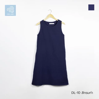 ชุดเดรสแขนกุด ไซส์ S - XL ผ้าฝ้ายฟอกนุ่มเชียงใหม่ (มี 13 สี)