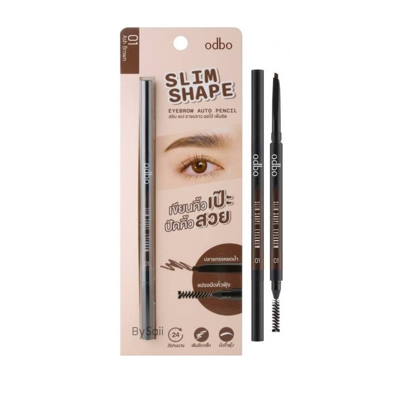 (OD703) โอดีบีโอ ดินสอเขียนคิ้ว สลิม เชป อายบราว Odbo Slim Shape Eyebrow Auto Pencil