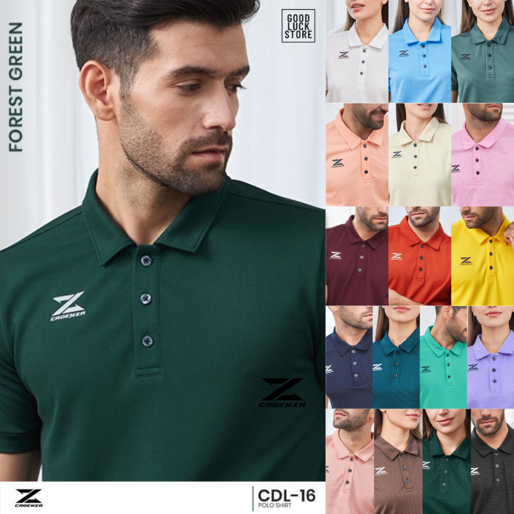 (SET1) เสื้อโปโล Cadenza รุ่น CDL-16 PREMIUM POLO เนื้อผ้า CORN FILAMENT