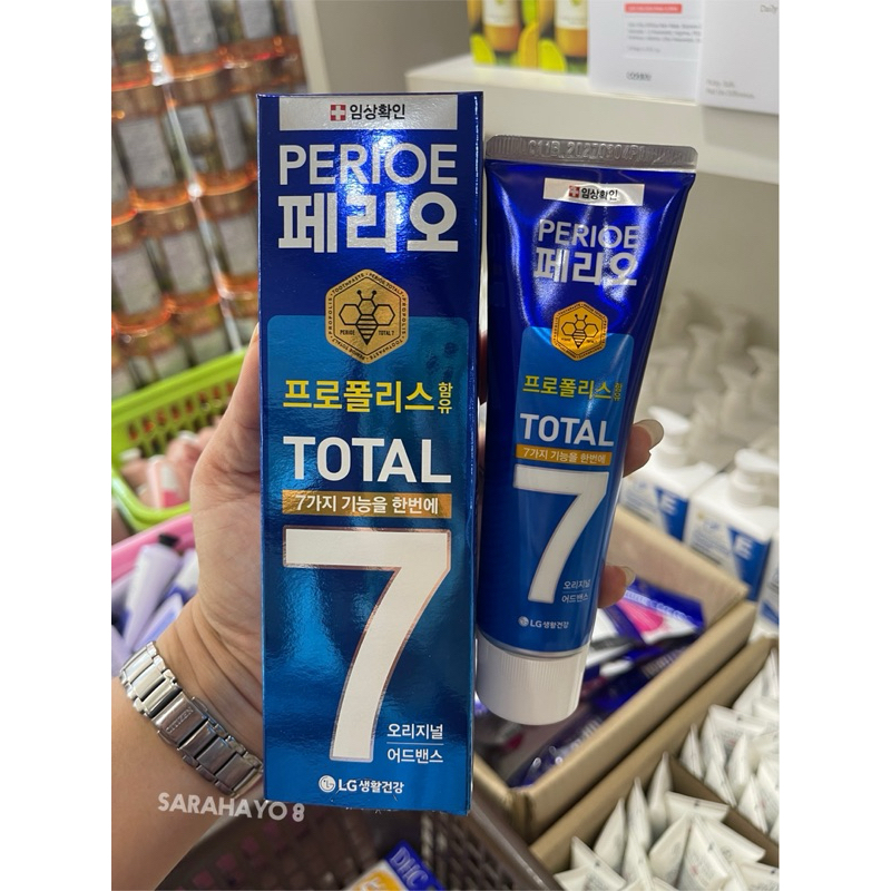 LG Perioe Total 7 Toothpaste 120g. ยาสีฟันสีน้ำเงิน