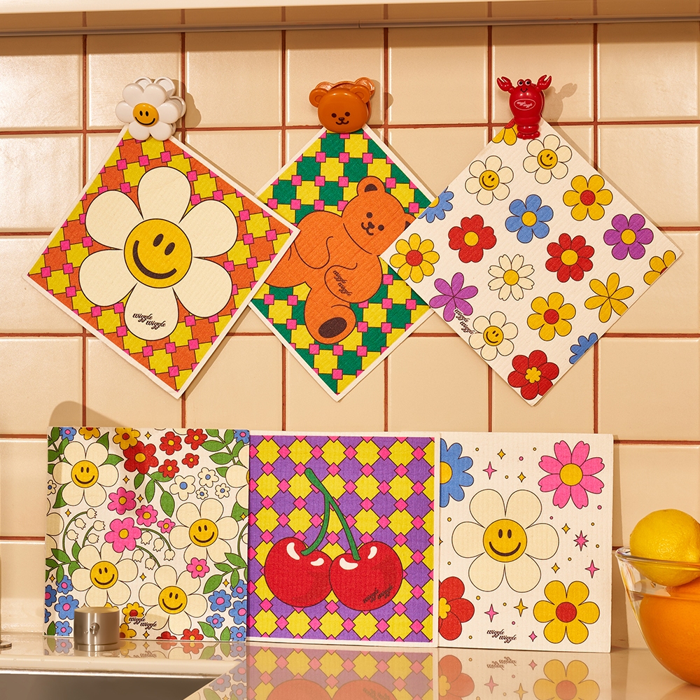 Pulp Dishcloth set ชุดผ้าเช็ดจานเยื่อกระดาษ