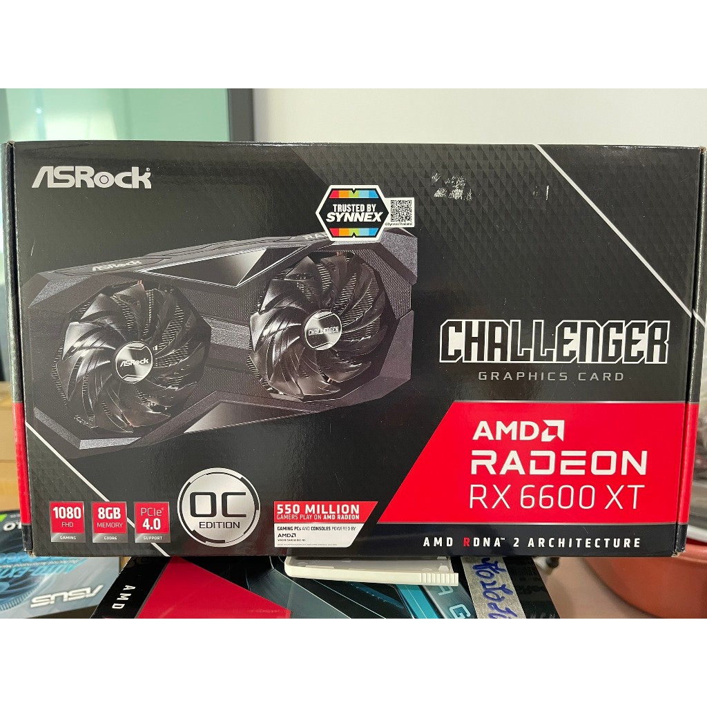 VGA (การ์ดแสดงผล) ASROCK AMD RADEON RX 6600 XT CHALLENGER D 8GB OC - 8GB GDDR6 (มือสอง กล่องครบ ตรง 