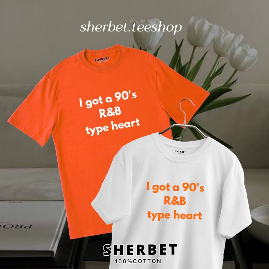 เสื้อยืดลาย 90's R&B/sherbet.teeshop