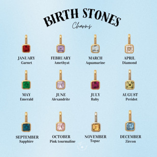 Girlgograb ~ จี้ตามเดือนเกิดหรือวันเกิด จี้สีมงคล birthstone