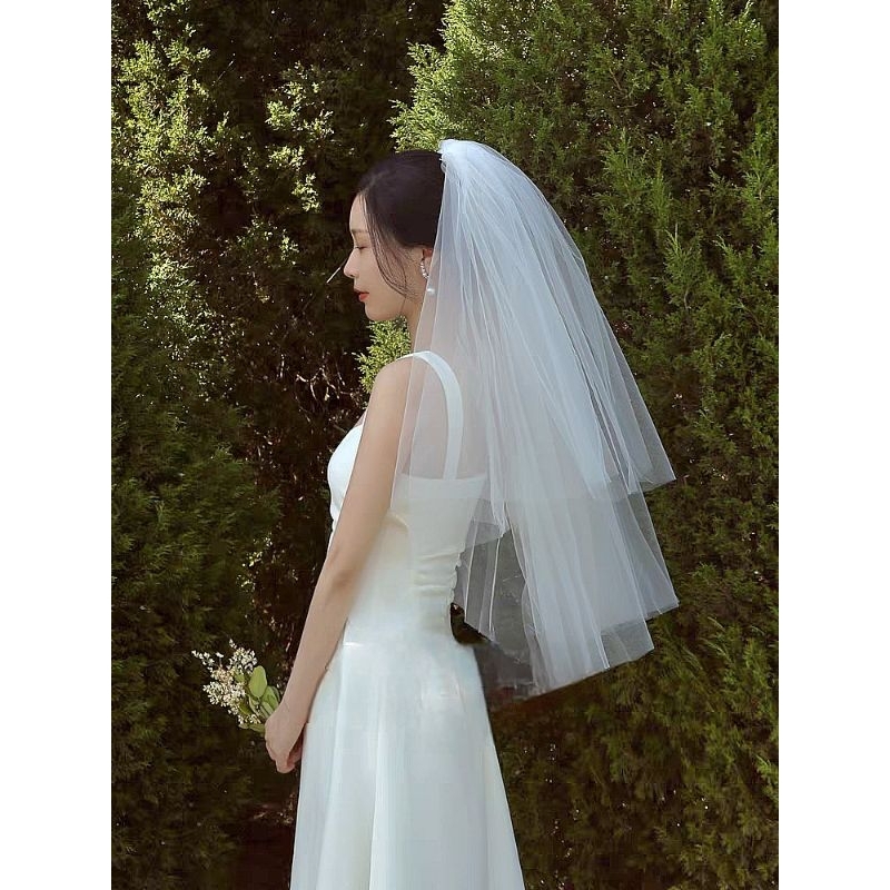 เวลเจ้าสาวแบบเรียบหรูหรา "รุ่นไร้ขอบ" ถ่ายพรีเวดดิ้ง งานแต่ง