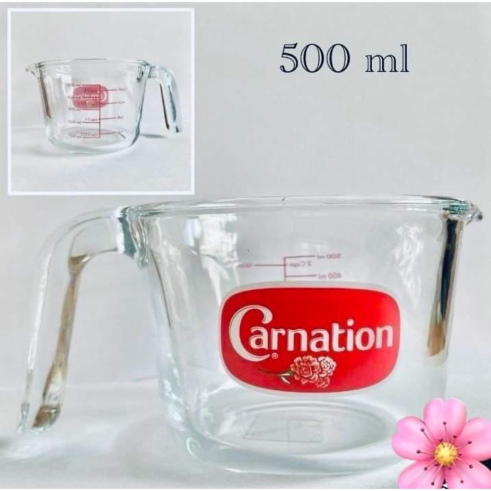 (ซื้อ 1 แถม 1 )แก้วตวงปากเหยือก 500ml คาเนชั่น (ได้แก้วตวง 2 ใบ) พร้อมส่งทันที