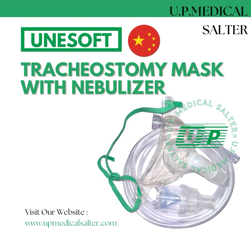 อุปกรณ์ให้ออกซิเจน สำหรับผู้ป่วยเจาะคอ แมสเจาะคอพร้อมพ่นยา (TRACHEOSTOMY MASK With Nebulizer)