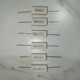 ตัวต้านทาน 5 วัตต์ 5w 0.1,0.22,0.33,0.5,1,5,10,100,1k,10kตัว…