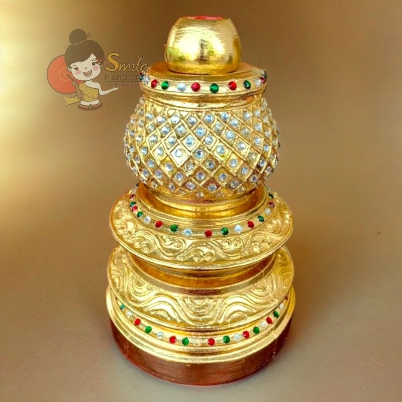 ขาตั้งตาลปัตร ขาตั้งพัดยศ ฐานเสียบตาปัตรทรงน้ำเต้า ที่เสียบตาลปัตร
