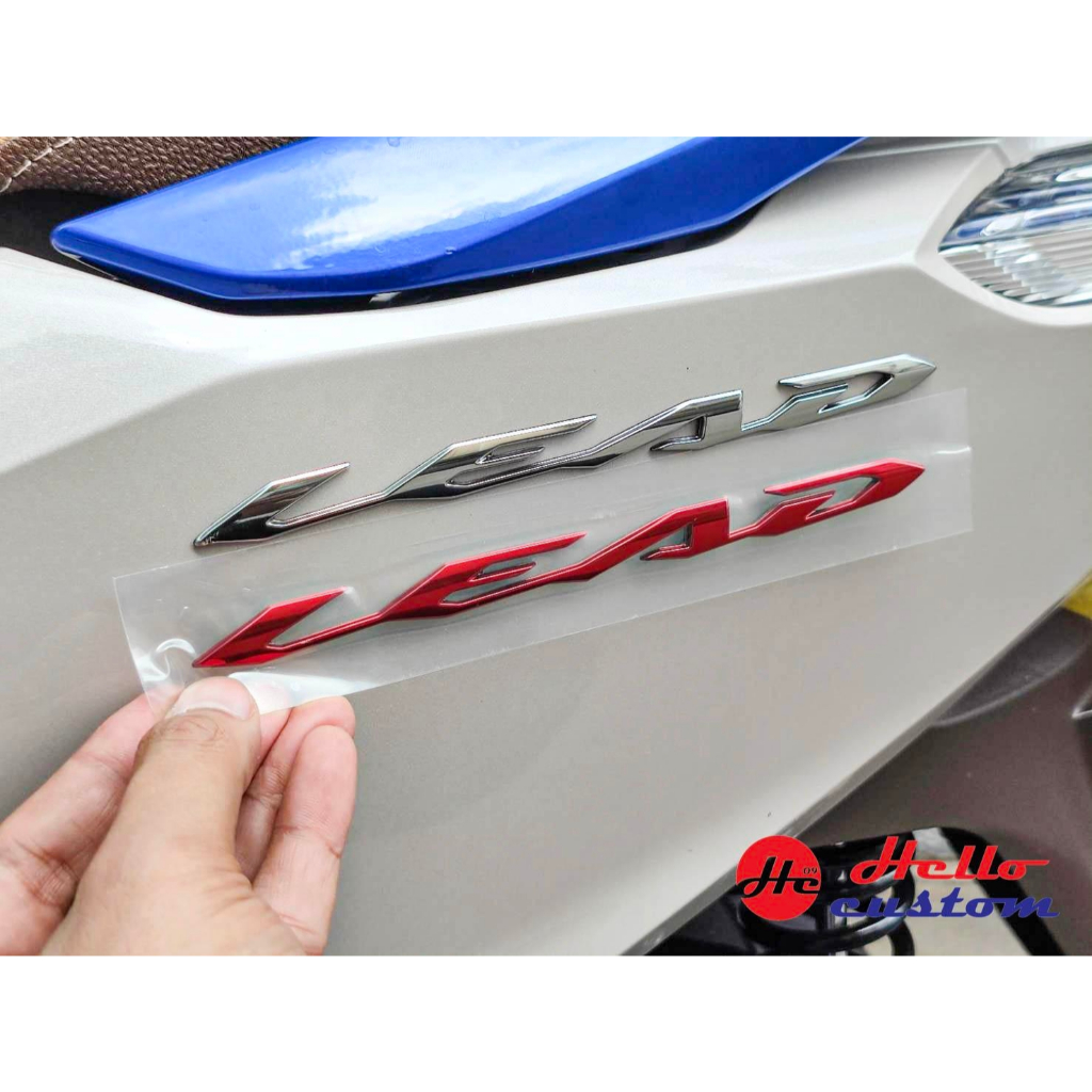 สติ๊กเกอร์ โลโก้ HONDA + LEAD สีแดง (ราคา 1 อัน) สำหรับ LEAD125 แท้ศูนย์เวียดนาม LEAD 125