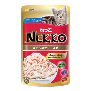 Nekko อาหารแมวเน็กโกะ สูตรเยลลี่ 70g. X 12 ซอง (ยกโหล 12 ซอง)