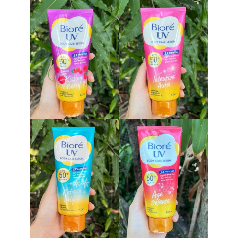 แพคเกจใหม่ล่าสุด มีครบทุกสูตร เซรั่มกันแดด BIORE UV Anti-Pollution Body Care Serum 150ml.