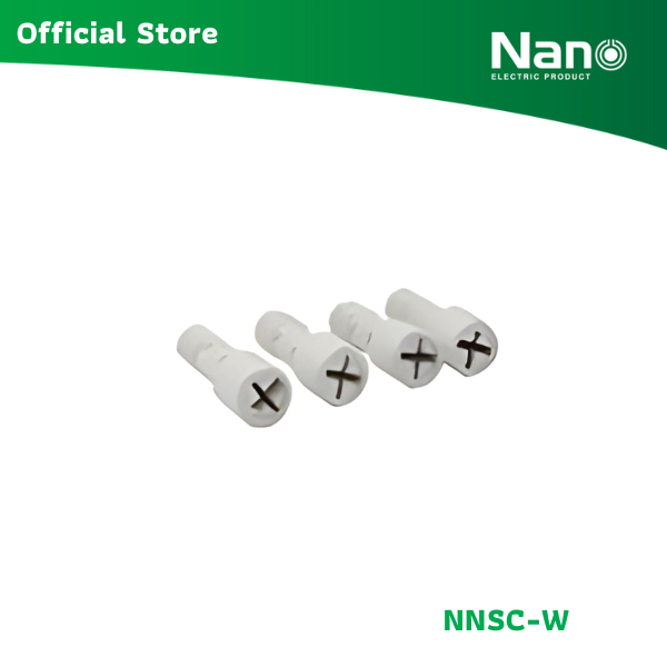 Nano สกรูพลาสติก ใช้สำหรับยึดฝากล่องกันน้ำนาโน (4 ชิ้น / 1 ห่อ) รุ่น NNSC