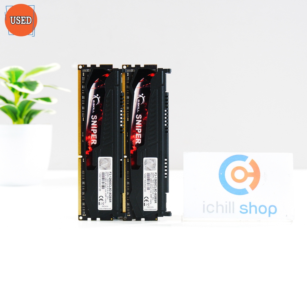 RAM (แรม) G.SKILL SNIPER DDR3 8GB (4X2) 1600MHZ P14101