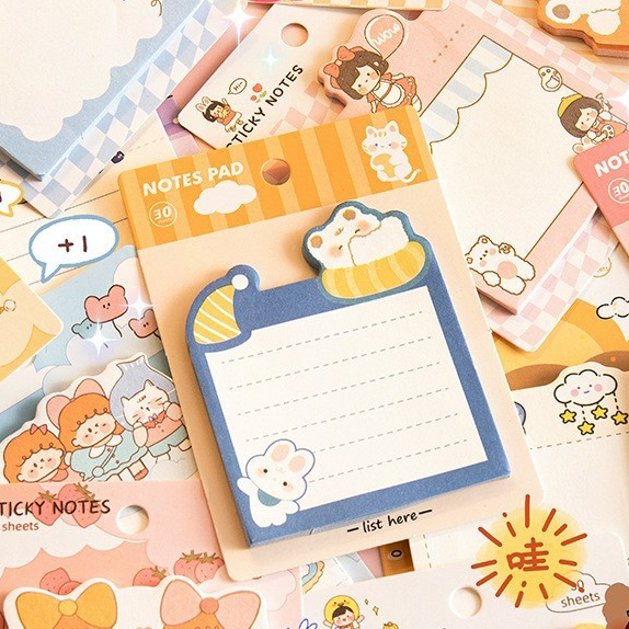 [พร้อมส่ง] กระดาษโน้ต ลายการ์ตูน ins กระดาษโน้ตแบบฉีก สุ่มลายจากตัวเลือก Biangels