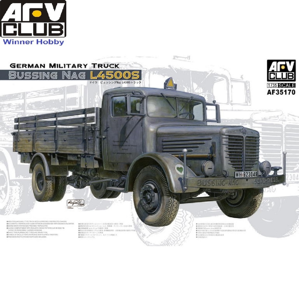 โมเดลรถทหาร AFV Club 35170 German Military Truck Bussing-NAG L4500S 1/35