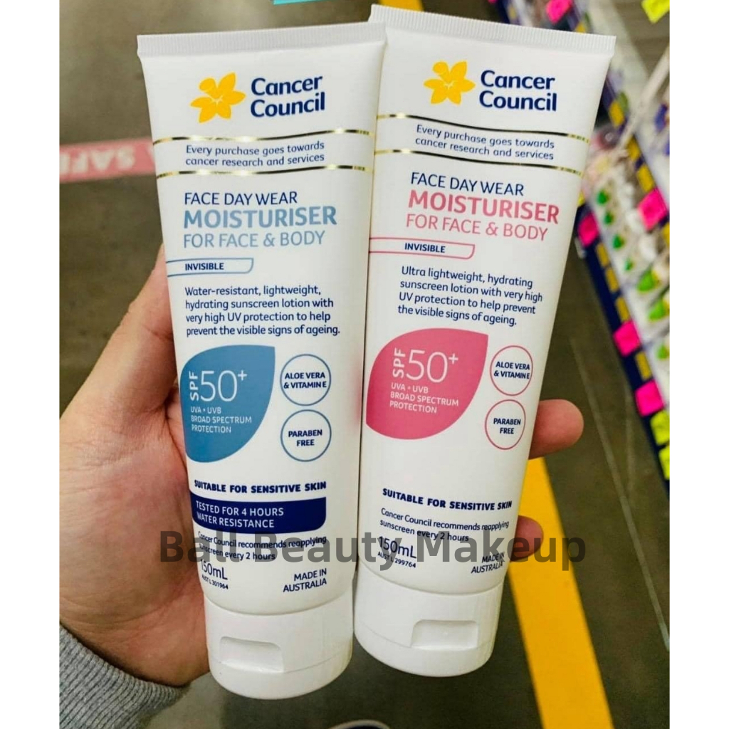 ของแท้ % Cancer Council Face Day Wear Moisturiser Matte Sunscreen SPF 50+ 75mL เหมาะสำหรับผิวแพ้ง่าย