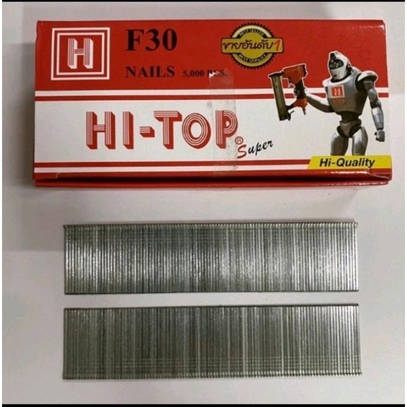 HI-TOP ลูกแม็กขาเดี่ยว ตะปูยิงไม้ รุ่น  F30ตะปูสำหรับยิงโครงไม้ ไม้อัด